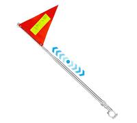 Bandera fluorescente de doble cara, reflector de celosía de diamantes, señal de advertencia plegable retráctil, placa de poliéster resistente a los impactos, pancarta de advertencia para niños y