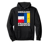 Bandera francesa de apoyo de Ucrania Francia está contigo Sudadera con Capucha