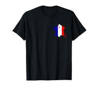 Bandera Francia Azul Blanco Rojo 14 julio Mapa de Francia Camiseta