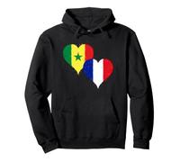 Bandera Francia Senegal Aficionados Franceses Senegaleses Sudadera con Capucha