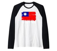 Bandera Fresca de Taiwán Camiseta Manga Raglan