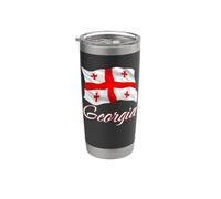 Bandera georgiana patriótica para hombres, mujeres y niños, República de Georgia Vaso térmico de acero inoxidable de doble pared