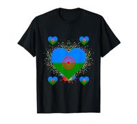 Bandera Gitana Corazón Bandera - Bandera gitana internacional romaní Camiseta