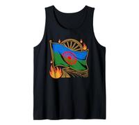 Bandera Gitana romaní del Pueblo romaní Camiseta sin Mangas