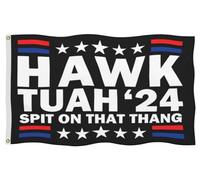 Bandera Grande Hawk Tuah Escupe En Esa Cosa Ligero Bandera Exterior Resistente Al Viento Y Lluvia Pancarta Para Carnaval Accesorios De Barco Desfile 90X150Cm