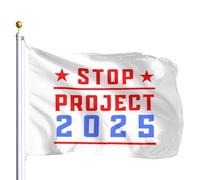 Bandera Grande Pro Democracia: Detengan el Proyecto de Elecciones | Presidenciales de 2025 Bandera Horizontal Personalizada Balcón 3x5 FT Impermeable Flag Doble Cara Estandarte