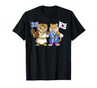 Bandera Grecia Corea del Sur Raíces Greco-Surcoreanas Camiseta