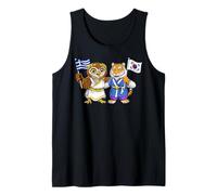 Bandera Grecia Corea del Sur Raíces Greco-Surcoreanas Camiseta sin Mangas