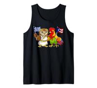 Bandera Grecia Puerto Rico Raíces Greco-Puertorriqueñas Camiseta sin Mangas