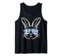Bandera Griega de Grecia ortodoxa Conejo de Pascua Griega Pascua Camiseta sin Mangas