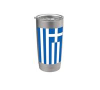 Bandera griega de Grecia Vaso térmico de acero inoxidable de doble pared