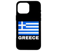Bandera griega Ellas Hellas Grecia Patriota Helénica Impresión frontal Carcasa para iPhone 16 Pro Max