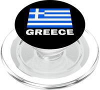 Bandera griega Ellas Hellas Grecia Patriota Helénica Impresión frontal PopSockets PopGrip para MagSafe