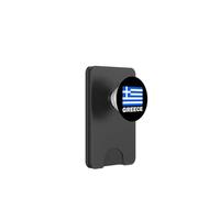 Bandera griega Ellas Hellas Grecia Patriota Helénica Impresión frontal PopSockets PopWallet para MagSafe