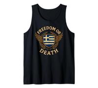 Bandera Griega Lema Libertad o Muerte Grecia Camiseta sin Mangas