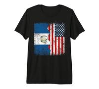Bandera Guatemalteca Americana Vintage | Raíces Guatemala América Camiseta Premium