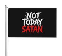 Bandera Hoy no, Satanás Flag 90X150cm | Personalizada Banderines Pancarta Impresión Bandera Balcón para Jardin Fiestas Balcón