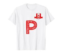 Bandera humana de Canadá P blanco canadiense Camiseta