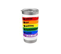 Bandera humana LGBT del mes del orgullo gay, bandera del orgullo gay Vaso térmico de acero inoxidable de doble pared