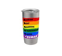 Bandera humana LGBT del mes del orgullo gay, bandera del orgullo gay Vaso térmico de acero inoxidable de doble pared