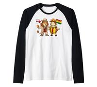Bandera Inglaterra Bolivia británico inglesas Reino Unido Camiseta Manga Raglan