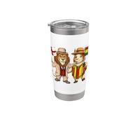 Bandera Inglaterra Bolivia británico inglesas Reino Unido Vaso térmico de acero inoxidable de doble pared