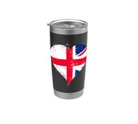 Bandera Inglaterra Union Jack Orgullo Aficionado England UK Vaso térmico de acero inoxidable de doble pared