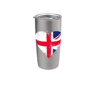 Bandera Inglaterra Union Jack Orgullo Aficionado England UK Vaso térmico de acero inoxidable de doble pared