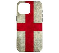 Bandera Inglesa de la Cruz de San Jorge en Aspecto Sucio Carcasa para iPhone 16 Pro MAX