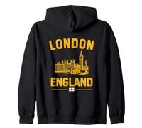 Bandera Inglesa del Big Ben Westminster de Londres, Inglaterra Sudadera con Capucha