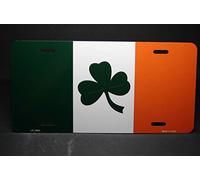 Bandera irlandesa con trébol de metal novedoso placa de matrícula de Irlanda de 6 x 12 pulgadas