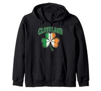 Bandera Irlandesa de Cleveland Ohio Midwest San Patricio Sudadera con Capucha