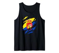 Bandera Isla Gran Canaria Efecto Tridimensional 3D Camiseta sin Mangas