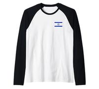 Bandera ISRAELÍ Estrella DE David Banner JERUSALÉN Tel AVIV Camiseta Manga Raglan