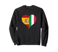 Bandera Italia España Genial para Orgulloso Español Italiano Sudadera
