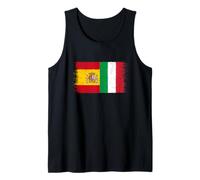 Bandera Italia España Orgulloso Aficionado Español Italiano Camiseta sin Mangas