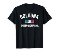 Bandera italiana de Bolonia, Italia, Emilia-Romaña, impresión envejecida Camiseta