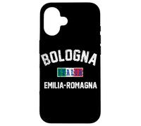 Bandera italiana de Bolonia, Italia, Emilia-Romaña, impresión envejecida Carcasa para iPhone 16