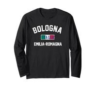 Bandera italiana de Bolonia, Italia, Emilia-Romaña, impresión envejecida Manga Larga