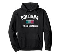 Bandera italiana de Bolonia, Italia, Emilia-Romaña, impresión envejecida Sudadera con Capucha