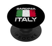 Bandera Italiana de Cerdeña con diseño de Bandera Italiana PopSockets PopGrip Adhesivo