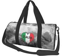 Bandera Italiana Italia Love Italia Equipaje de Viaje Bolsa de Lona Deportiva con Ruedas Plegable Bolsa de Lona, marmoleado