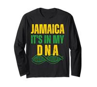 Bandera jamaicana de Jamaica It`s In My DNA para Hombres, Mujeres y niños Regalo Manga Larga