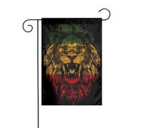 Bandera jamaicana Rasta Lion de 30 x 45 cm (12 x 18 pulgadas), bandera de jardín de doble cara, pancarta festiva de temporada para exteriores, patio, porche, casa de campo y decoración del hogar