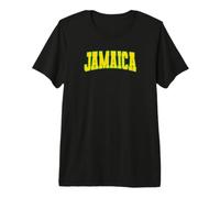 Bandera jamaicana Varsity Jamaica Colores Carnaval del Caribe Camiseta Premium