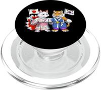 Bandera Japón Corea del Sur Raíces Japonés-Coreanas Herencia PopSockets PopGrip para MagSafe