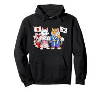 Bandera Japón Corea del Sur Raíces Japonés-Coreanas Herencia Sudadera con Capucha
