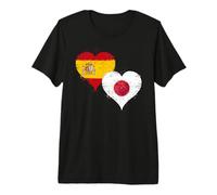 Bandera Japón España Orgulloso Aficionado Español Japonés Camiseta Premium