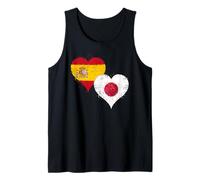 Bandera Japón España Orgulloso Aficionado Español Japonés Camiseta sin Mangas