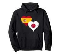 Bandera Japón España Orgulloso Aficionado Español Japonés Sudadera con Capucha